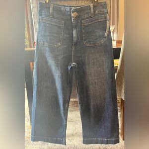 The Colette Crop Wide Leg Jeans by Maeve-Anthropologie. NWT